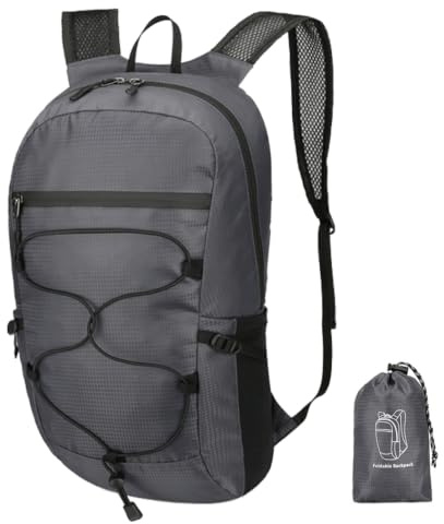 TRIWONDER 15L Faltbarer Tagesrucksack, Ultraleichter Wanderrucksack für Damen und Herren, atmungsaktiver Reiserucksack für Outdoor, Reisen und Camping