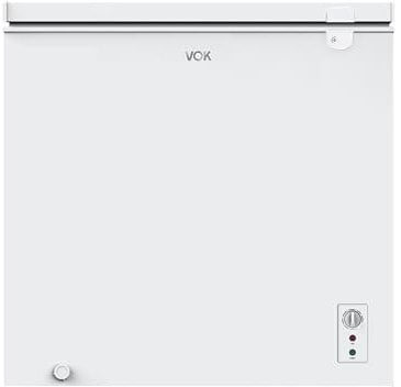 VOK Congelador Horizontal 194 L Ancho 81,8 cm - Función Dual, Congelación Rápida, Luz LED, Bloqueo de Seguridad, Autonomía de 23 h, Blanco