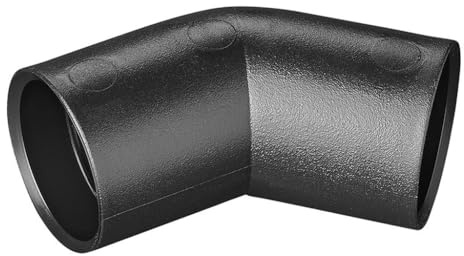 Multibros 45° Abwasser-Rohr Winkel Ø28 mm – PE Kunststoff – steckbar ohne Kleben/Löten – 100% dicht – für Wohnwagen, Wohnmobil, Boot – schlag- & stoßfest – temperaturbeständig