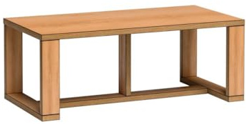 Masseno Couchtisch CARINI, Eichefarben, 120x60x46cm, Modern Wohnzimmertisch für Couch, rechteckig Beistelltisch, Laminierte Spanplatte