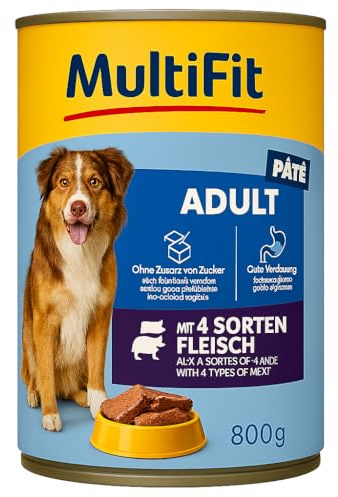MultiFit Pate Adult 4 Sorten Mix 6x800g