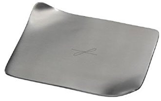 Kerzenteller, Dekoteller Rechteckig Silber 9 x 12 cm