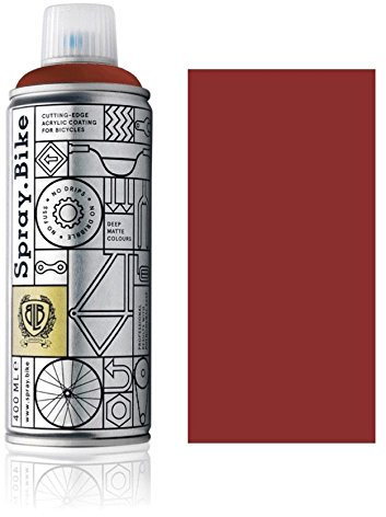 SPRAY.BIKE Fahrrad Lackspray in versch. Farben - KEINE GRUNDIERUNG notwendig - Acryllack/Lack Spray in 400 ml Spraydose, Matt- und Klarlack Optik möglich (Schwarzrot Redbridge, Matt)
