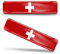 Biomar Labs® 2 x Aufkleber 3D Gel Silikon Stickers Switzerland Flag Schweiz Swiss Flagge Fahne Autoaufkleber F 23
