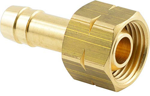 Fittingteile - Linksgewinde Schlauchtüllen mit Überwurfmutter (Werkstoff: Messing - Größe: G 1/4 LH - 4 mm)