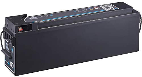 ECTIVE Gel Slim Batterie DC100-12V, 100Ah, zyklenfest, wartungsfrei, auslaufsicher - Deep Cycle VRLA Versorgungsbatterie, Solarbatterie, Bootsbatterie, Aufbaubatterie für Wohnwagen, Camper