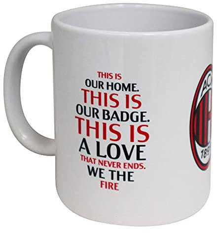 Tazza Milan in ceramica con interno bianco PRODOTTO UFFICIALE