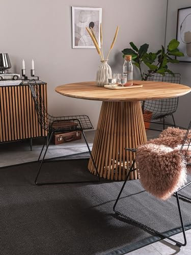 benuta Nest Sisal Naturfaser Teppich Sana - Schwarz 120x180 cm - Robuster Teppich für Esszimmer & Wohnzimmer - 100% Sisal Naturfaser - Zeitloses Design