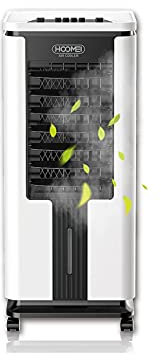 Hoomei HM-8380 Raffreddatore d'Aria Evaporativo Portatile, Condizionatore Silenzioso, Raffrescatore, Purificatore, Umidificatore, Ventilatore, Raffreddatore per Casa Ufficio