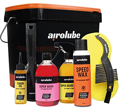 Cleanest Bike Basic / Essentials | Reich gefüllter Eimer mit Produkten für die Fahrradpflege | Auf pflanzlicher Basis | Umweltfreundlich (Cleanest Bike Essentials mit Chainoil)