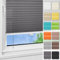 Magiea Plissee ohne Bohren Klemmfix B75 x H110cm Anthrazit lichtundurchlässig Plisseerollo für Tür & Fenster Blickdicht Sichtschutz Sonnenschutz Rollo
