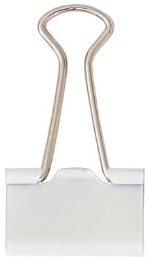 PAINT IT EASY Foldback-Klammern weiß, 25 mm, 12 Stück