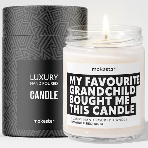 Grandma Gifts - Luxury Soy Wax Candle - Vanilla, Jasmine, Sugared Almond - Makester