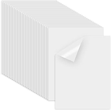 TSHAOUN 30 Blatt Vinyl-Aufkleber Sticker Papier zum Bedrucken A4,Bedruckbares Vinyl für Tintenstrahldrucker und bedruckbares stickerpapier, wasserfeste aufkleber, aufkleber papier (30 Blatt)