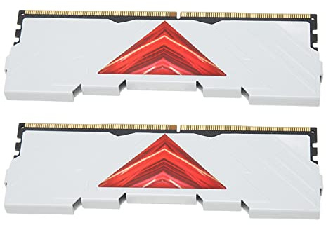 ASHATA 2-teiliges Desktop-Speichermodul, 8 GB DDR4 3200 MHz, 25600 Bandbreite Gaming- aus Aluminiumlegierung für Computergehäuse-Upgrade (Weiss)