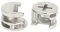 DTGN 15x11mm(DxH) Cam Lock Nut - 50Pack - Good for Wood Wardrobe Table Bookshelf - Furniture Cam Fittings Connectors W/Black Cover - Silver Tone