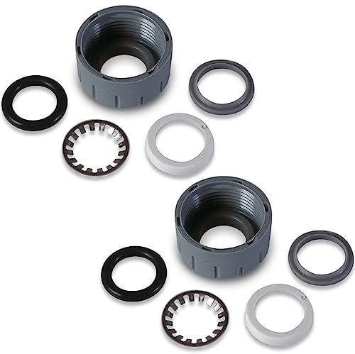 Polybutylene Pressure Installation Fittings without Tool, For PB or Copper Pipes for Cold Water, Hot Water, Heating and Underfloor (Set of 2 Replacement Kits for 15 mm)