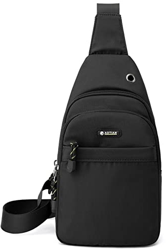 zhongningyifeng Sling Bag for Men Women Small Shoulder Chest Bag Nylon Waterproof Lightweight MINI Crossbody Daypack for Hiking Camping Outdoor Sports