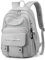 DORRISO Groß Rucksack Damen 15.6 Zoll Laptop Schulrucksack mit Mehrere Taschen Backpack für Reisen Draussen Lässig Täglich Wasserdicht Mädchen Teenager Daypack Grau