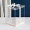 Warmiehomy Clear Cake Box, 10 inch Tall Cake Box, Transparent Cake Boxes, Plastic Cake Gift Boxes with Base and Ribbon, Large Gift Box for Birthday Wedding Christmas Party
