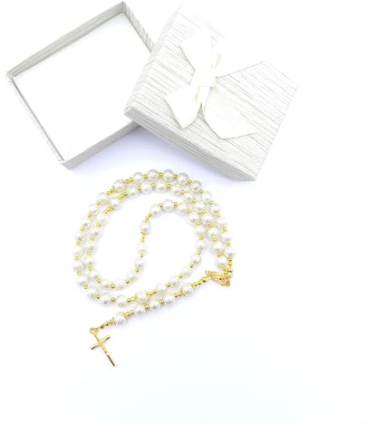Rosenkranz mit Namen personalisiert Taufe Kommunion Konfirmation Geschenk