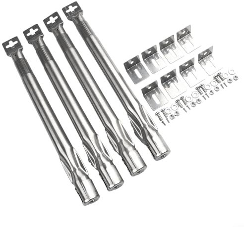 Juego de 4 quemadores de acero inoxidable para parrillas de barbacoa de gas, ajuste universal