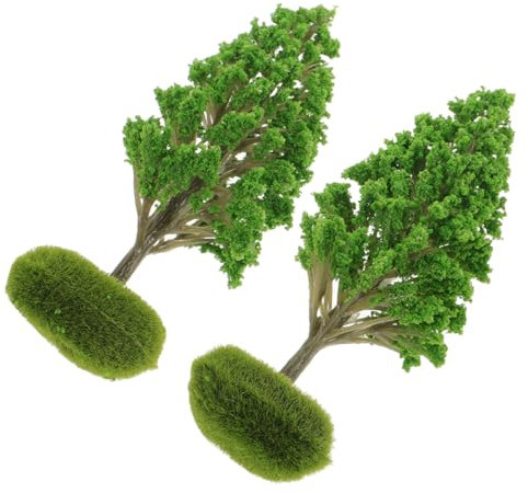 STOBOK Bäume Modellbau 4 Stück Baummodell Kiefern Modellbahn Landschaft Spielzeug Zubehör Für Babypuppen Landschaft DIY Bäume Baumbaumodell Klein Statue Obstbaum Anlage Fräulein Dekorationen Plastik