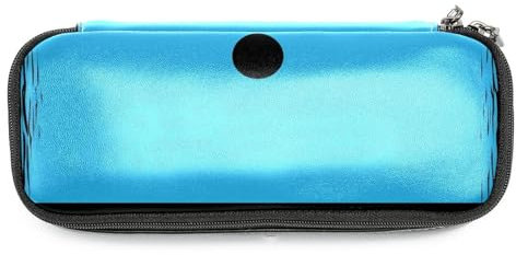 VTGHDEEQ Pencil Pouch,Small Pencil Case,Black and Blue Flag,Pen Pouch