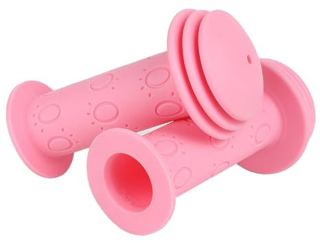 Fahrradgriffe Kinder, lenkergriffe Fahrrad Kinder 22mm mit Höchster Sicherheit Prallschutz, rutschfest Weicher Gummi Kinderfahrrad Zubehör lang für Roller,Kinderfahrrad,Kinder Laufrad (Rosa)