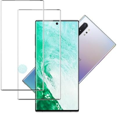 Banuyaw für Samsung Galaxy Note 10 Plus Schutzfolie Samsung Note 10 Plus Panzerglas, für 9H Härte Kratzfest Panzerfolie Galaxy Note 10 Plus Folie, 2 Stück Schutzglas für Galaxy Note 10 Plus