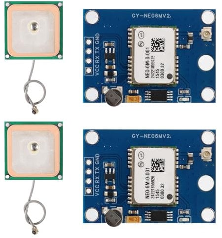 APKLVSR GPS Modul,GPS GPS6MV2 Modul mit Antennen-Flugsteuerung,Positionsmodul MWC IMU APM2 für Arduino(2 Stück)
