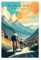 bacrhjlb Tour De France Afdrukken Alpe D'Huez Poster, Leinwandposter, Wandkunst, Dekordruck, Bild Gemälde für Wohnzimmer, Schlafzimmer, Dekoration, 30 x 45 cm