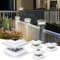 Solpex Solarleuchten für außen, 4 Stück Solar Post Lights, IP65 Wasserdichte Solarleuchten im Freien Garten Post Lampe, Solar Post Cap Lights für 13×13 10×10 9×9 cm Patio Zaun Deck Holzpfosten