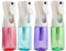 Continuous Mist Spray Bottle – Ultra Fine Mist for Hair Styling, Salon Use, and Versatile Applications – 5 oz Octagon Shape Empty Bottle – Variety Pack of 4