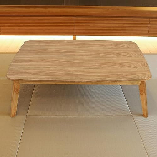 Niedriger, beheizter japanischer Tisch, Kaffeetisch aus Holz, mit elektrischer Heizung, liegender Esstisch-Arbeitstisch mit Tablett, mit Temperaturregler, für Balkon, Picknick, Hinterhof, Te