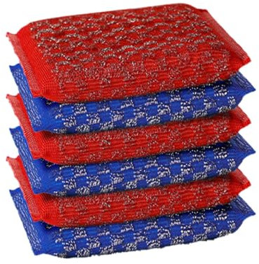 Esponja de fregado de acero – Limpiador de vajilla de doble cara, esponja de limpieza de cocina dura de larga duración | Purificador resistente para el hogar, café, restaurante y uso commer