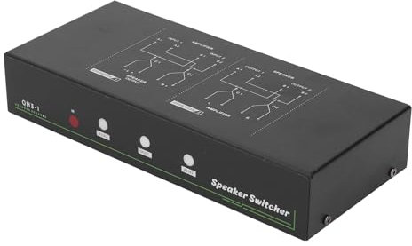 XUXHOU Switcher 'Altoparlante Manuale, con Telecomando 1 in 2 out o 2 in 1 out Switch Selector Switch XLR (Spina Europea