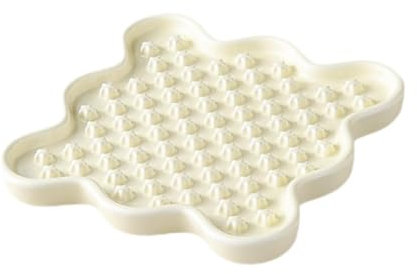 ＡＷＨＡＯ Perra Bandeja de alimentación Lenta Plato de Comida para Perros tazón de Mascota para Almohadilla para la Alfombra calmante, Blanco