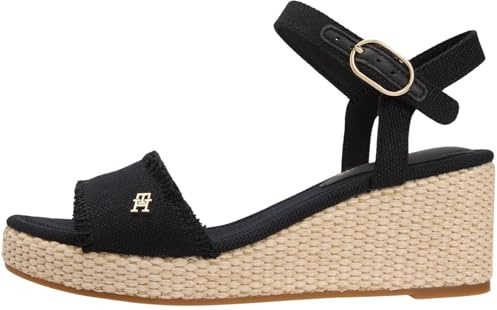 Tommy Hilfiger Damen Mid Woven Wedge Espad Fringe Fw0fw09470Keil-Espadrilles