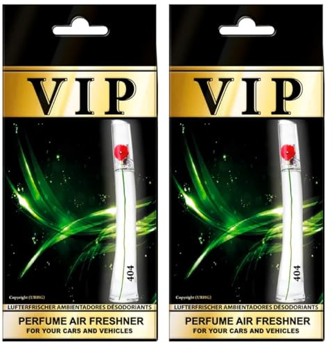VIP CARIBI Luxus-Auto-Lufterfrischer (2er-Pack) Premium-Düfte, inspiriert von exklusiven Parfums;eleganter;langanhaltender Duft;Premium-Lufterfrischer für Auto, Zuhause;Büro und als Geschenk (404)