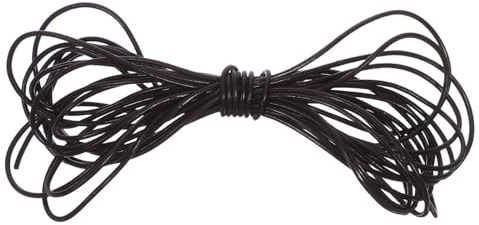 Mobestech Cordoncino in Pelle Liscia Yards per Gioielli Fai da Te Corda in Cuoio Bovina Resistente per Collane Braccialetti e Accessori Filo per Lavorazione Artigianale Marrone Scuro