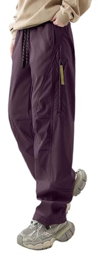 RYTEJFES Wanderhose Damen Regenhose Wasserdicht Hiking Pants Strapazierfähig Mountain Verschleißfest Winddicht Outdoor Hosen Für Cargo Schnelltrocknend Trekkinghose