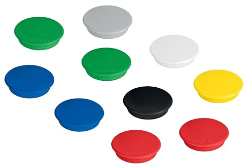 FRANKEN Magnete Rund 24 mm, 100 Stück, Hochwertige Haftmagnete für Büro, Haushalt, Werkstatt, ideal für Whiteboards, Kühlschrank, Plantafeln oder Schaukästen, Bunt, HM20100 99