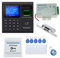 OBO HANDS Fail Secure Lock Full ser Door Access Control System Kit With RFID Biometric Keypad Reader + Power Supply +Exit Button + 10 Keyfobs (130mm NO Lock)