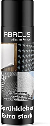 ABACUS® Sprühkleber Extrem Stark, Industriekleber, Industriesprühkleber, Universalkleber, Sprüh Kleber, Klebespray, Klebspray, Sprühklebstoff, Power Glue – Sprühkleber extra stark 500 ml (3580)
