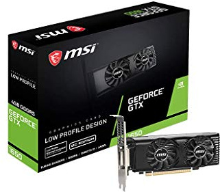 MSI Gaming GeForce GTX 1650 128-Bit HDMI/DP/DVI 4GB GDRR5 HDCP Support DirectX 12 VR Ready OC Low Profile Bracket Included Graphics Card (GTX 1650 4GT LP OC)