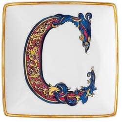 Versace by Rosenthal - Schale, Teller, Schälchen - Holiday Alphabet - C - 12 x 12 cm - Porzellan