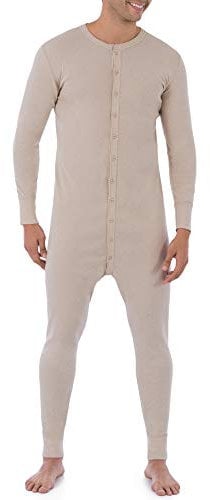 Fruit of the Loom Herren Premium Thermal Union Suit Pyjamahose, Haferflocken (Oatmeal), X-Large