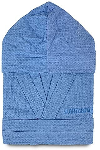 Accappatoio Nido d’Ape Unisex Uomo Donna con Cappuccio – 100% Cotone Ultra Assorbente