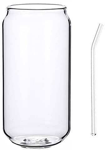 Trinkgläser Highball Gläser Wasser Getränke Gläser Tumbler Kaffeetasse Tasse Becher mit Strohhalm für Getränke Wasser Saft